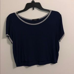 Navy Crop Tee
